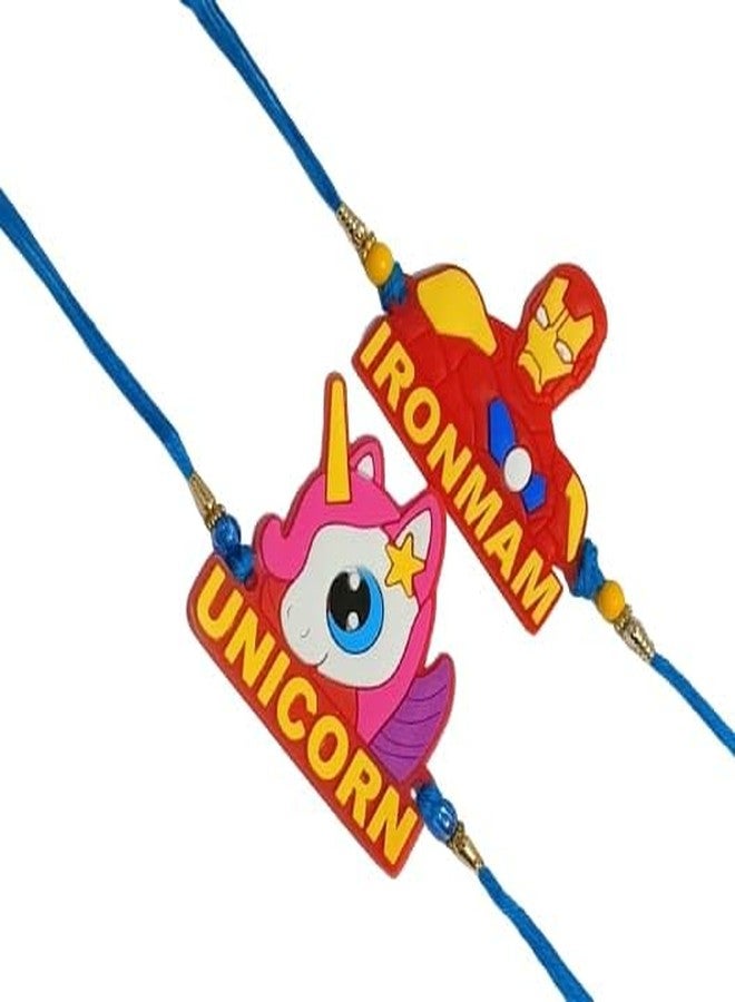 PEN Kids rakhi Set of 2 & unicorn rakhi/Designer Rakhis and Best Bro Ever Fridge Magnet - Rakhi for Brother, Bhaiya, Bhai - Image 2